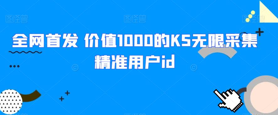 全网首发 价值1000的KS无限采集精准用户id网赚项目-副业赚钱-互联网创业-资源整合51创业网
